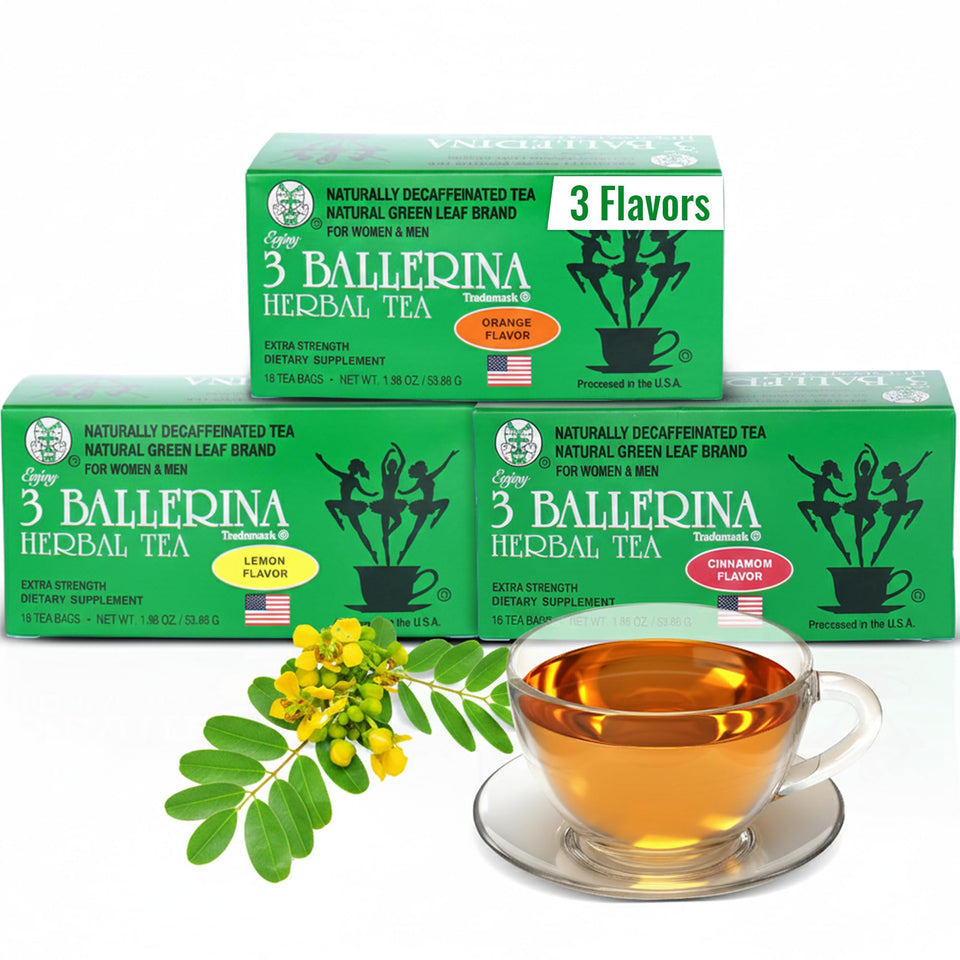 3 Ballerina Tea orange flavor pack for a bright, refreshing break