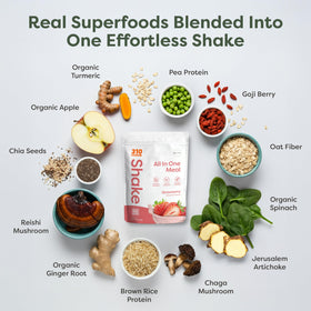 310 Nutrition all-in-one strawberry packaging front signals clean, nutritious ingredients.