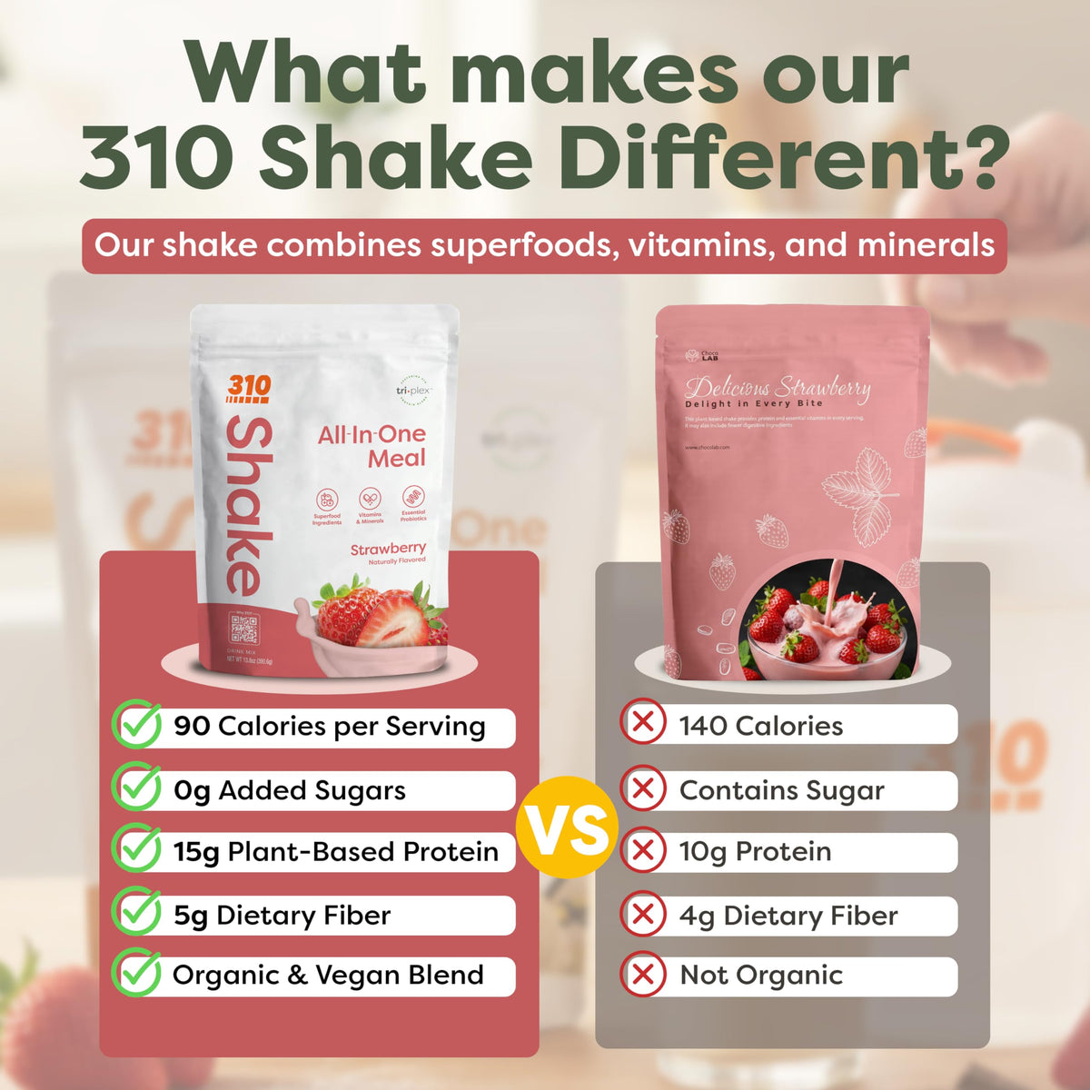 310 Nutrition all-in-one strawberry probiotics closeup suggests gut-friendly support.