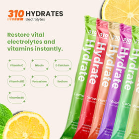310 Nutrition low-calorie hydration packet supports daily balance without excess calories.