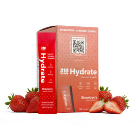 310 Nutrition sugar-free electrolytes packets strawberry for convenient hydration on the go