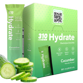 310 Nutrition Sugar Free Electrolytes cucumber single packet for on-the-go hydration