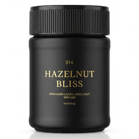 314 Hazelnut Bliss jar open showing creamy hazelnut spread