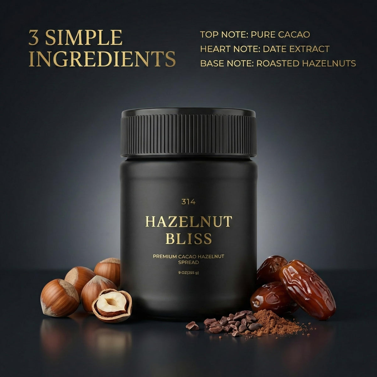 Toast with 314 Hazelnut Bliss spread ready for breakfast