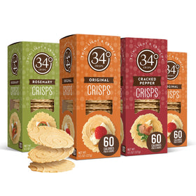 34 Degrees Entertaining Variety four-pack box, ideal for entertaining guests