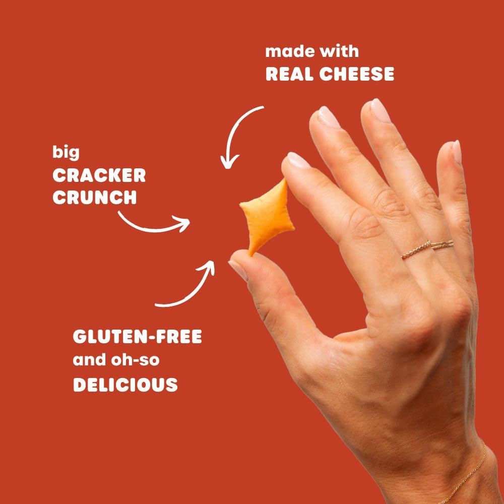 Serving image shows 28 crisps and about 130 calories for 34 Degrees Mates Gouda crisps