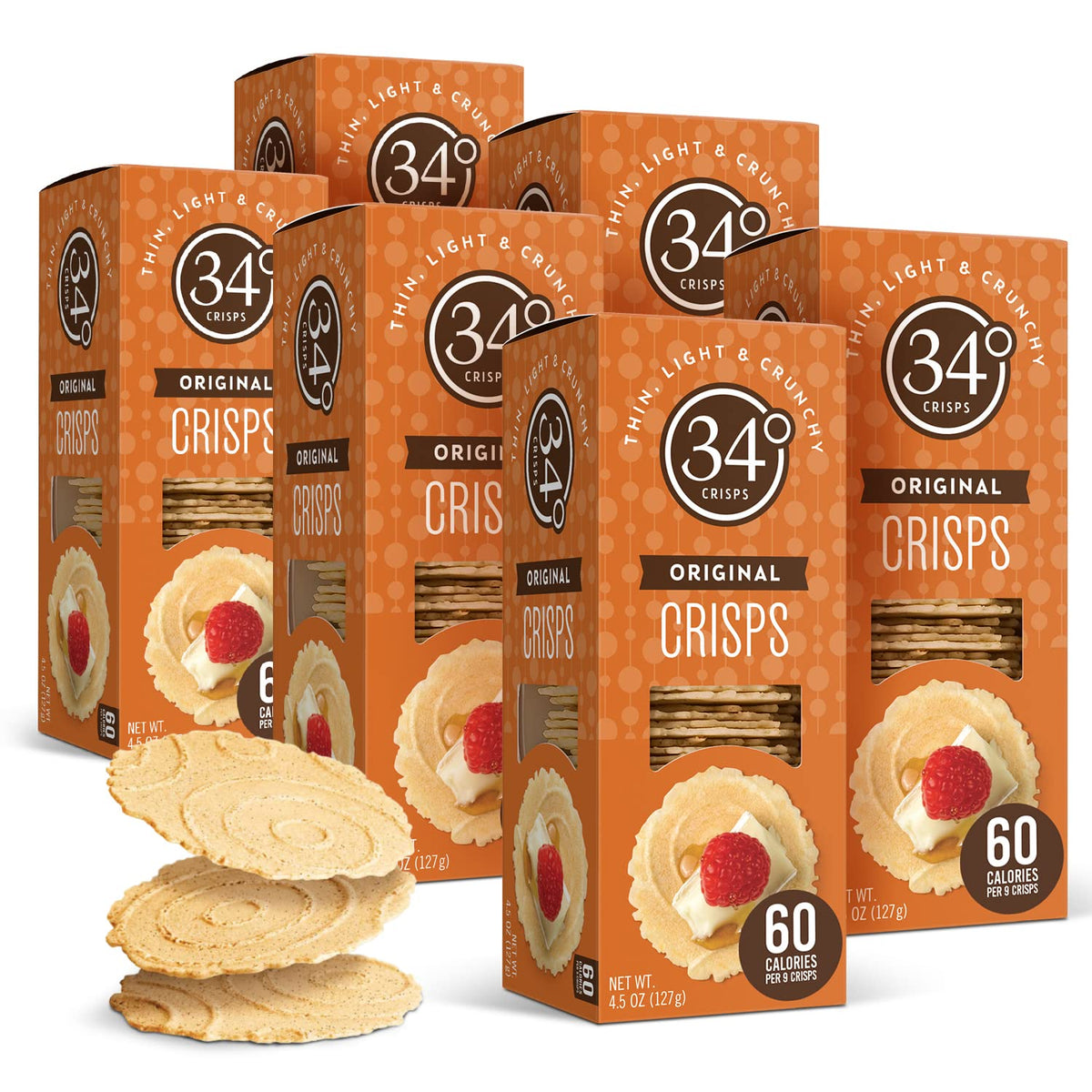 34 Degrees Original Crisps pack front, ideal for entertaining.
