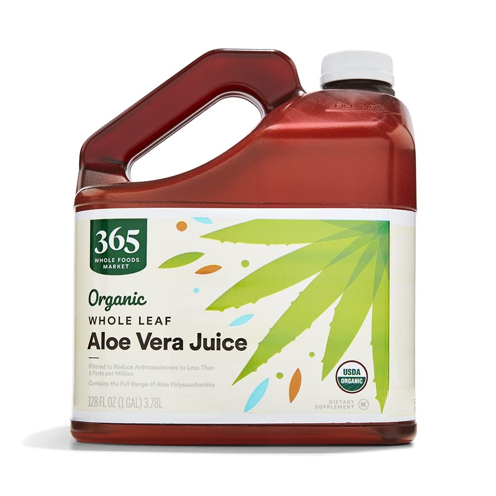 365 by Whole Foods Market Aloe Vera juice bottle ready for daily use