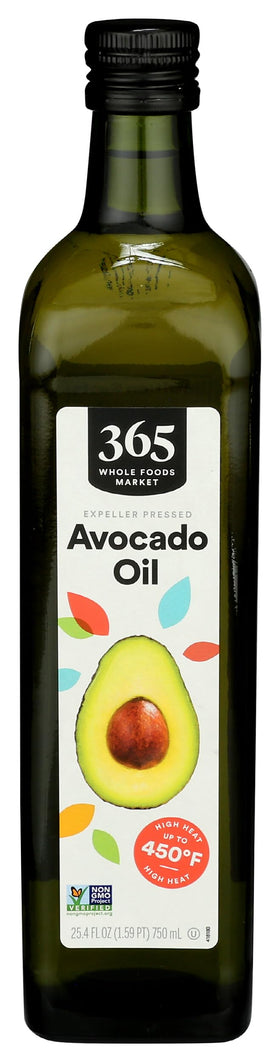 365 by Whole Foods Market avocado oil bottle on kitchen counter