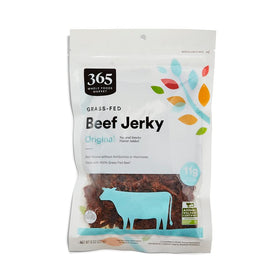 365 by Whole Foods Market beef jerky 8oz pack highlighting smoky flavor and protein boost