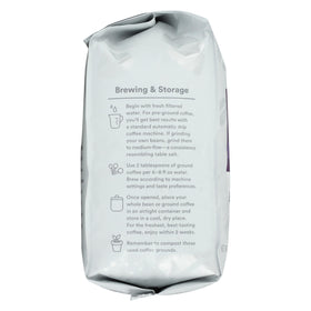 Buzz Free coffee packaging from 365 by Whole Foods Market shows sustainable sourcing