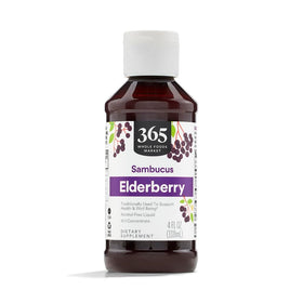 365 by Whole Foods Market Elderberry Liquid bottle front view for immune-support routine