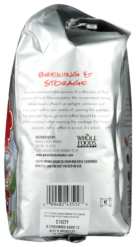 365 by Whole Foods Market Hometown Blend brewed cup reveals balanced body and smooth finish.
