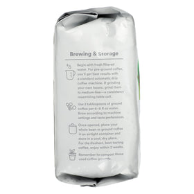 365 by Whole Foods Market Hometown Blend packaging highlights sustainable sourcing and quality assurance.