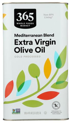 365 by Whole Foods Market Mediterranean olive oil bottle on shelf for dressings
