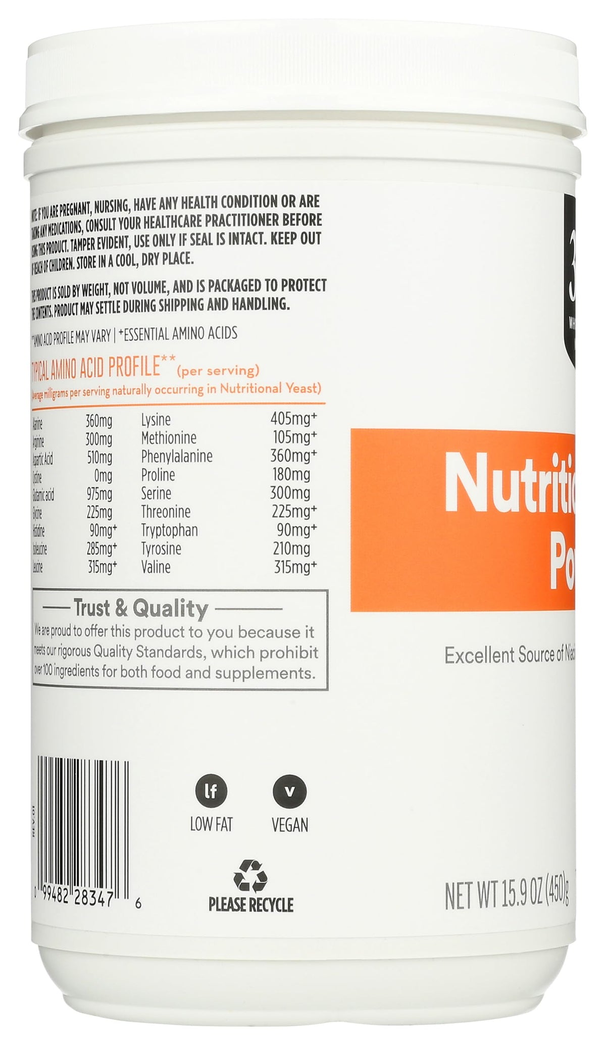 365 by Whole Foods Market nutritional yeast pour shot shows powdery texture and aroma