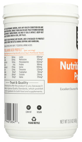 365 by Whole Foods Market nutritional yeast pour shot shows powdery texture and aroma