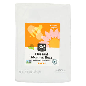 365 by Whole Foods Market Pleasant Morning Buzz ground coffee 24 oz for drip brewing