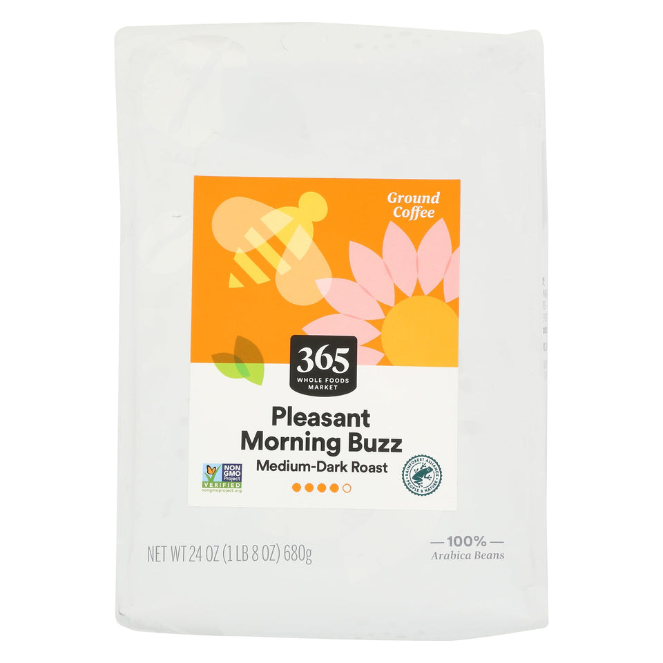 365 by Whole Foods Market Pleasant Morning Buzz ground coffee 24 oz for drip brewing
