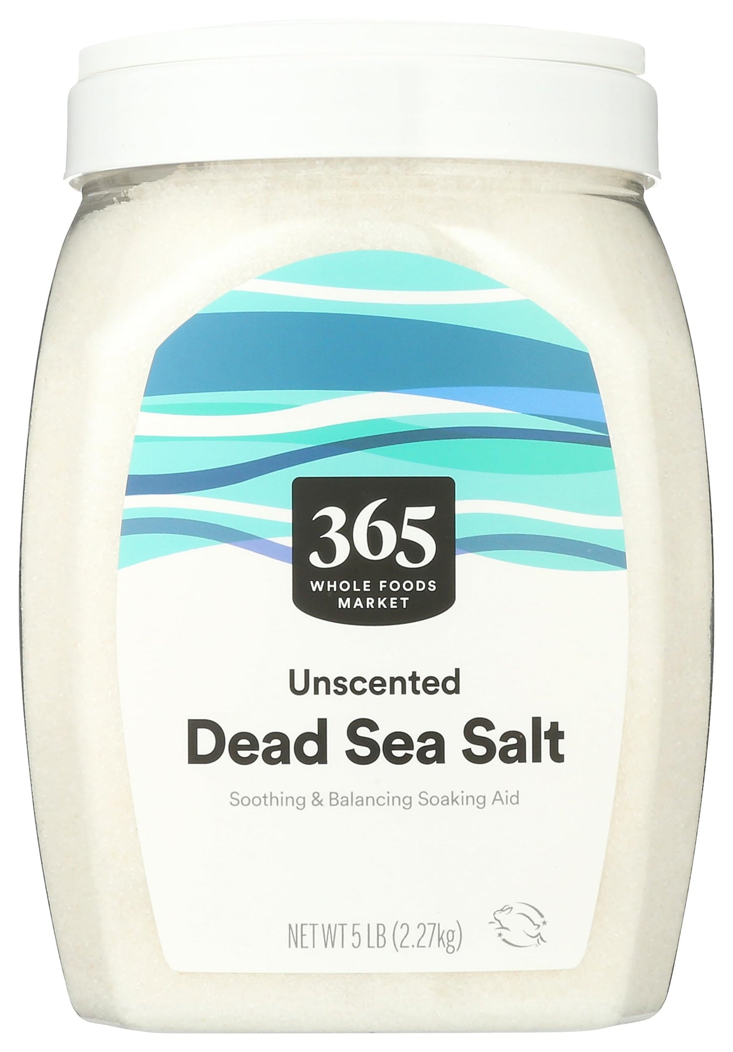 365 by Whole Foods Market premium Dead Sea salt 5lb bath for soothing relaxation.