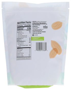 Close-up of 365 almonds highlighting natural skins for snacking
