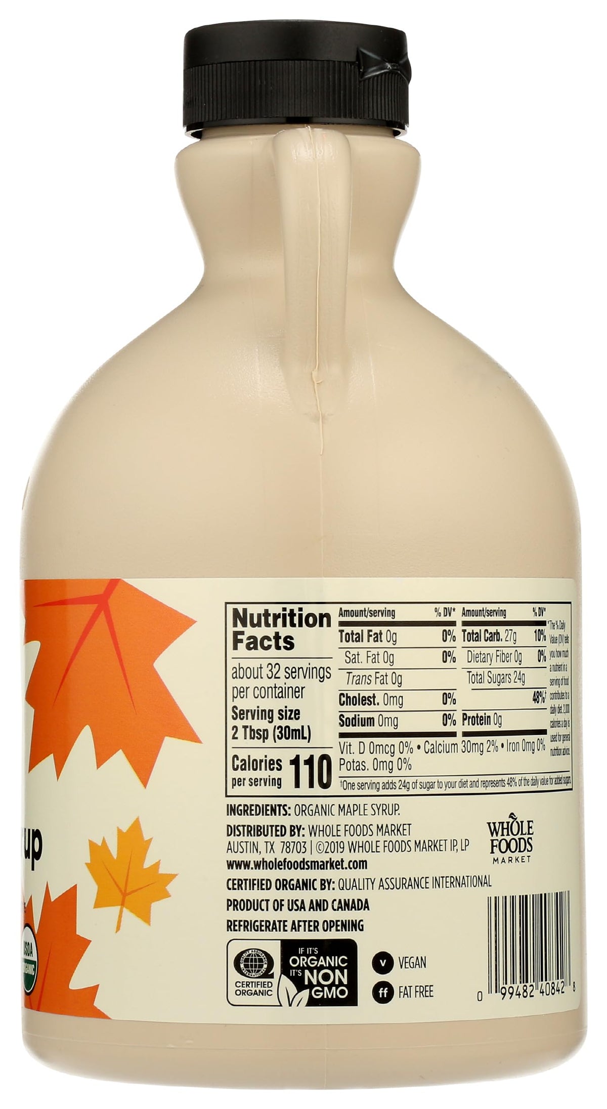 365 by Whole Foods Market maple syrup in glass jar ideal for toppings