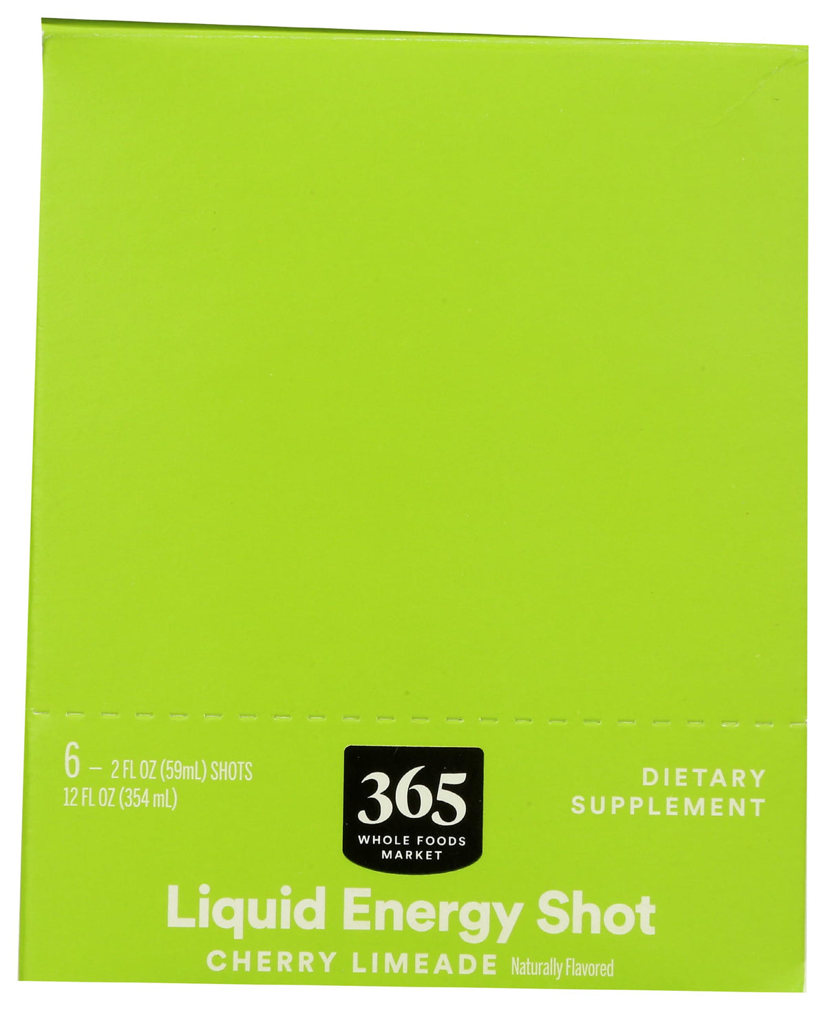 365 energy shot cherry limeade pour in a glass for quick lift