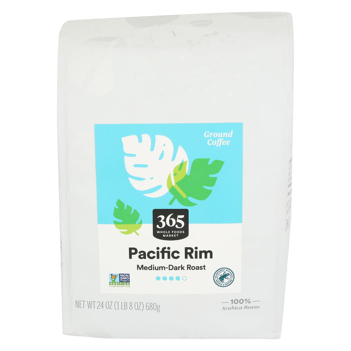 365 by Whole Foods Market Pacific Rim Vienna Roast coffee bag ready for daily brew