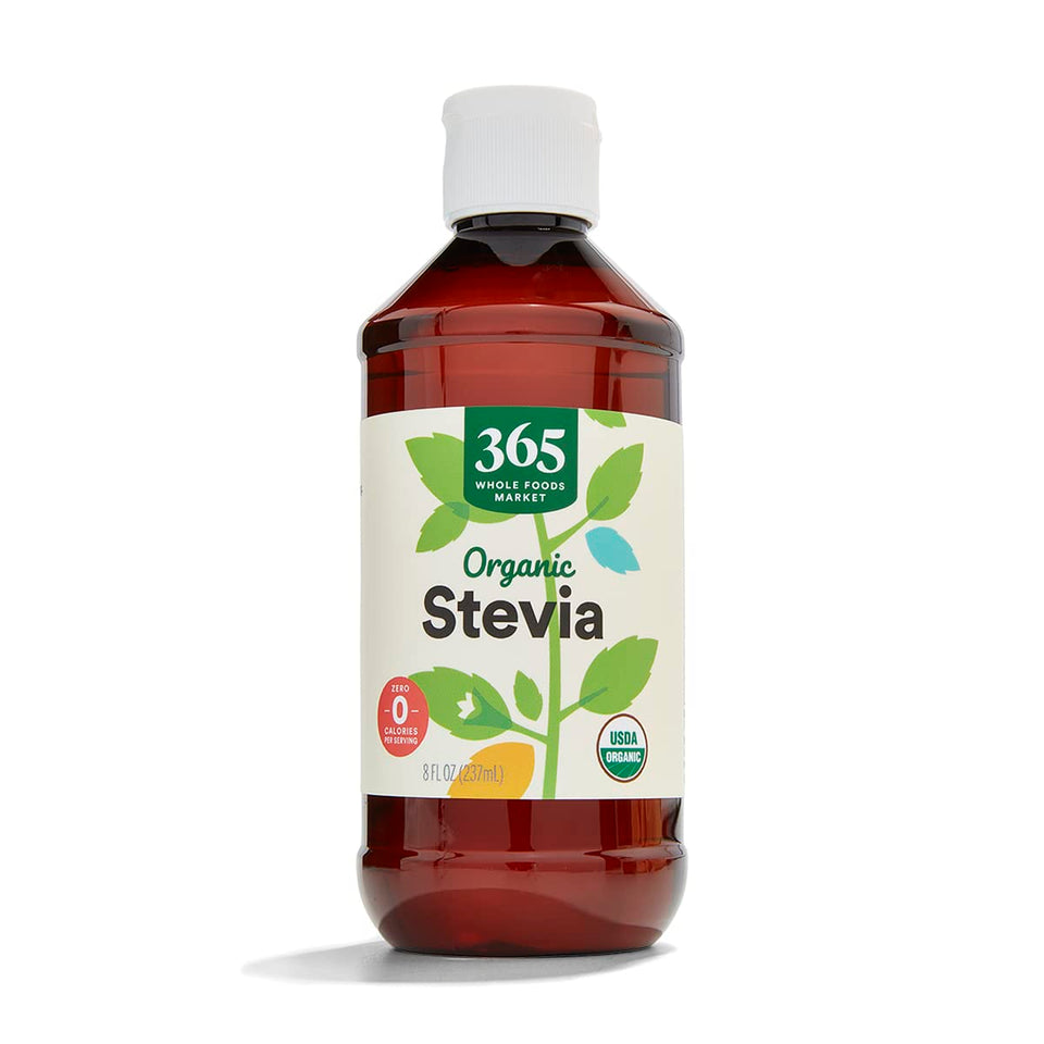 365 by Whole Foods Market stevia liquid bottle 8oz, zero-calorie natural sweetener for beverages