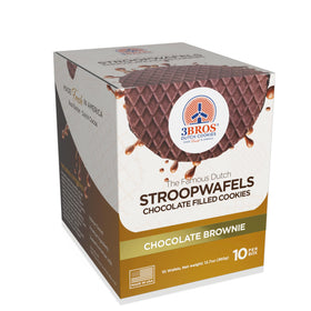 3Bros Stroopwafels cross-section reveals caramel filling between wafers.