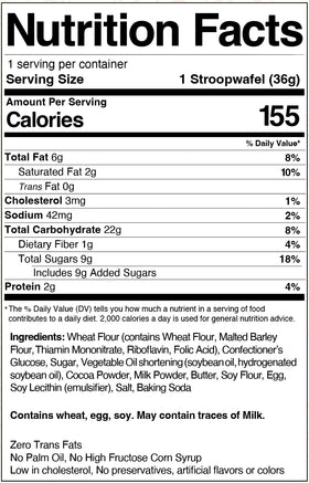 3Bros Stroopwafels made in the USA with Dutch ingredients.