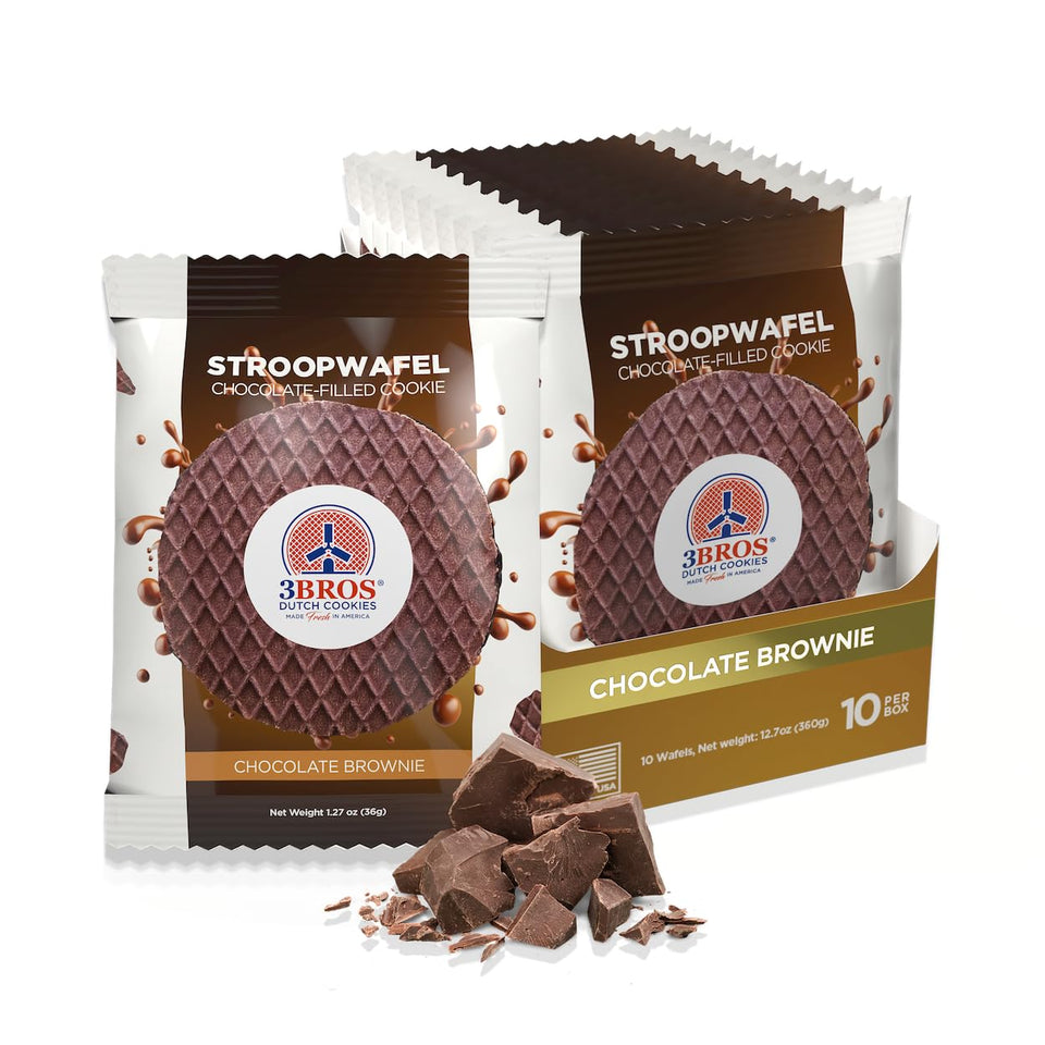 3Bros Stroopwafels packaging box for easy gifting and on-the-go snacking.