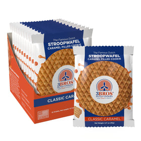 3Bros Stroopwafels soft toasted wafer exterior with buttery caramel filling