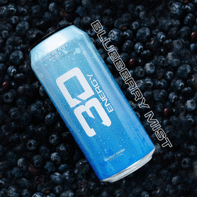3D Energy Drink Blueberry Mist pour splash captures crisp carbonation and berry notes