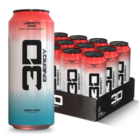 3D Energy Liberty Pop can-front view showing sugar-free energy and bold flavor