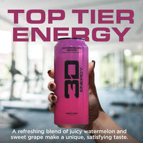 3D Energy Watermelon Grape pour shows refreshing fizz ideal for gym breaks and on-the-go energy.