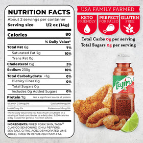 Versatile pork rinds pairing with salads or cheeses.