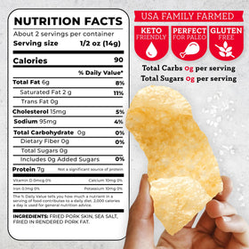 4505 Sea Salt Chicharrones pair well with charcuterie for a flavorful board.