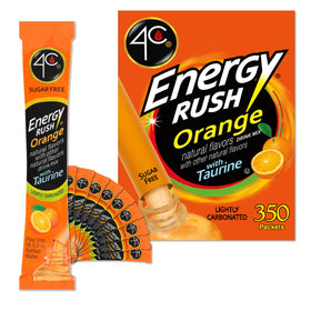 4C Energy Rush Stix orange bottle, convenient on-the-go hydration.