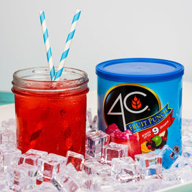 4C Fruit Punch in a pitcher setup for easy serving at gatherings.