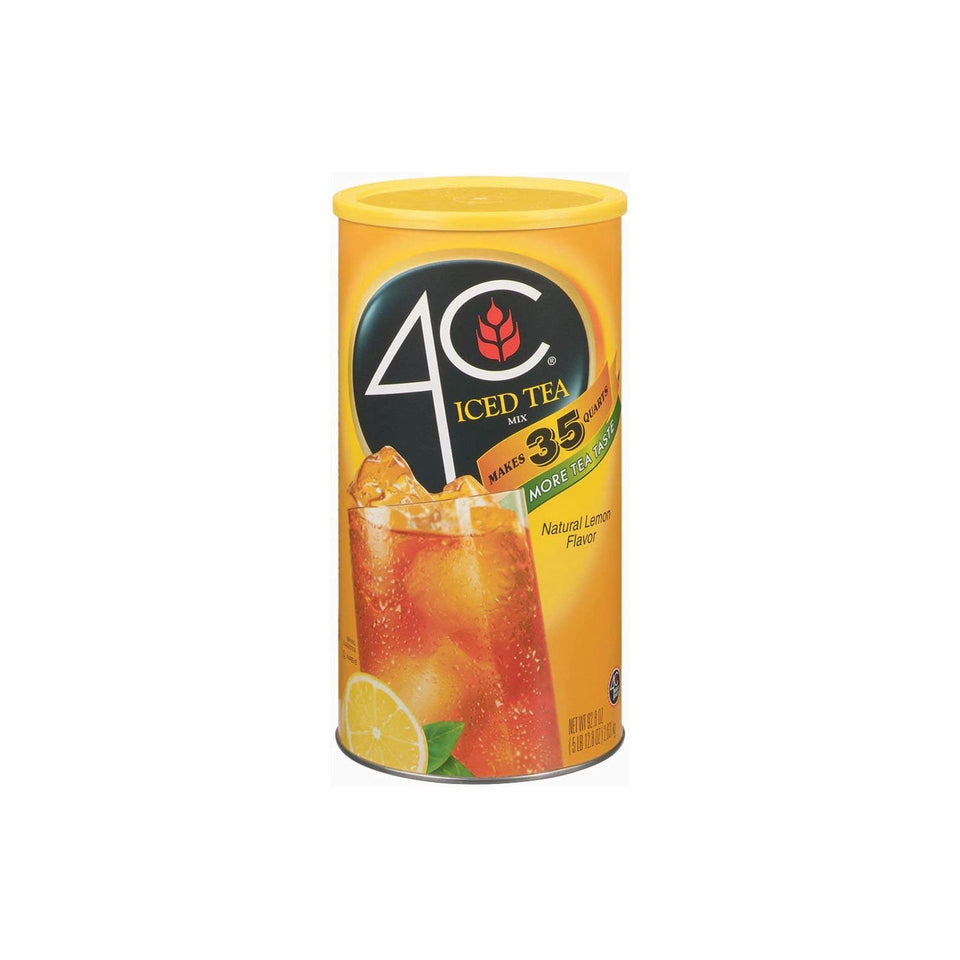 4C Lemon Iced Tea Mix canister for quick, refreshing beverages