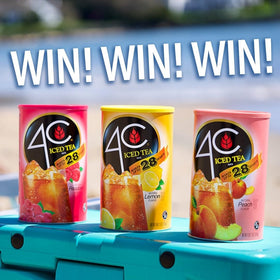 4C Peach Tea with scoop supports simple, consistent mixing