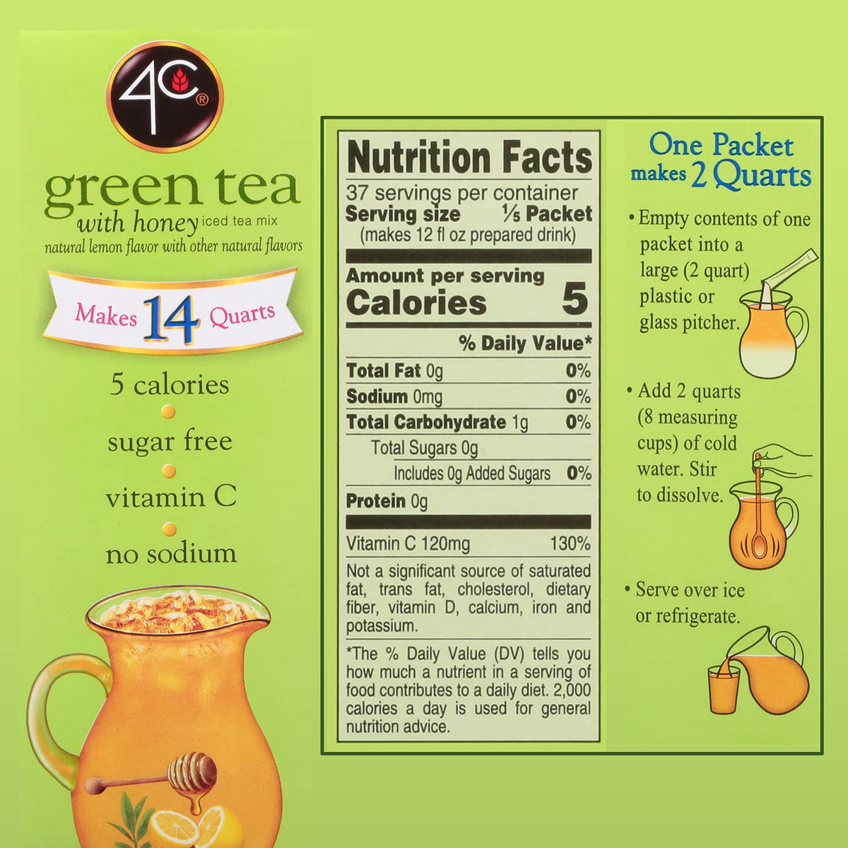 4C Pitcher Packs pour into a quart pitcher with ease.