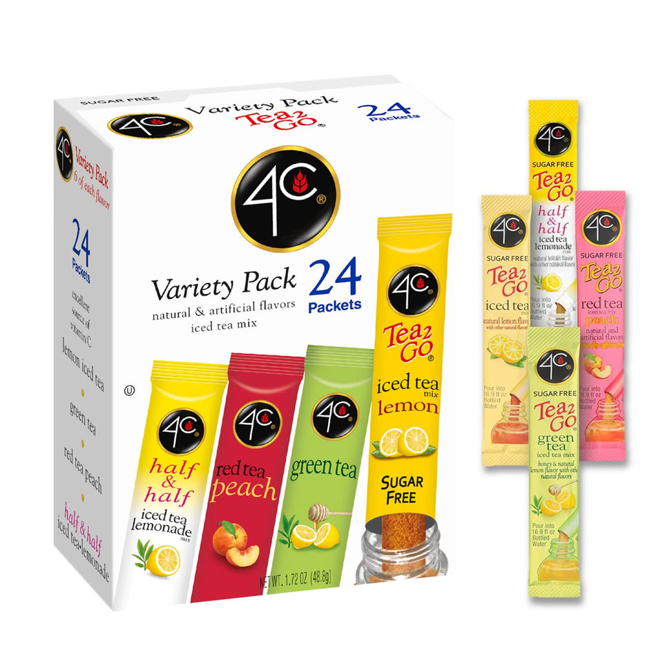 4C Powder Drink Mix Green Tea Stix enhancing water with vitamin C for on-the-go hydration