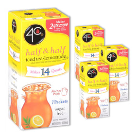 4C lemonade powder drink mix packet for refreshing sugar-free hydration