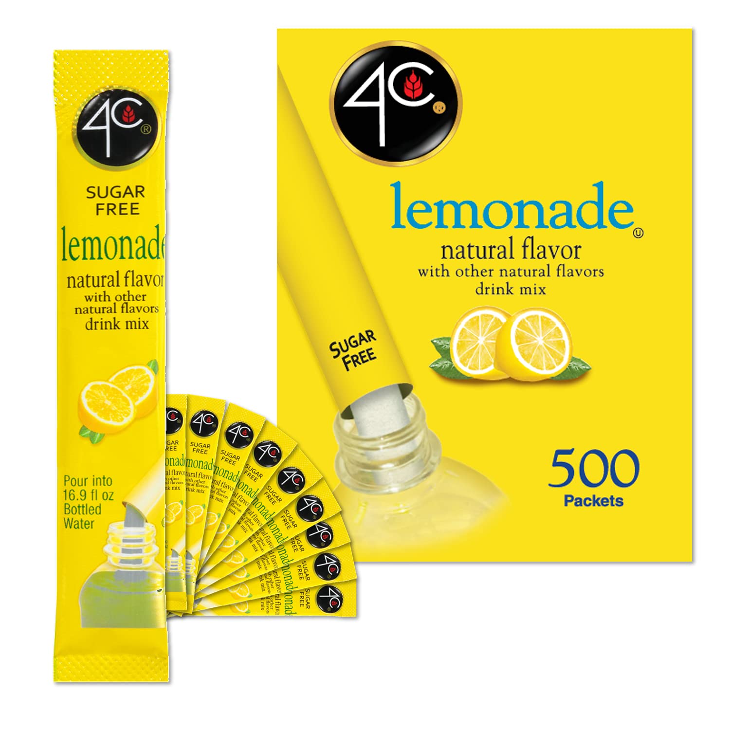 4C Lemonade Drink Stix bulk packaging for everyday hydration.