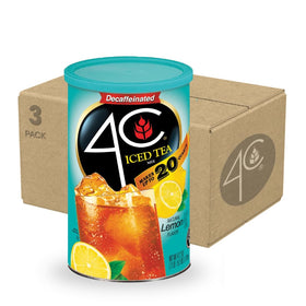4C decaf iced tea powdered mix for refreshing family beverages.