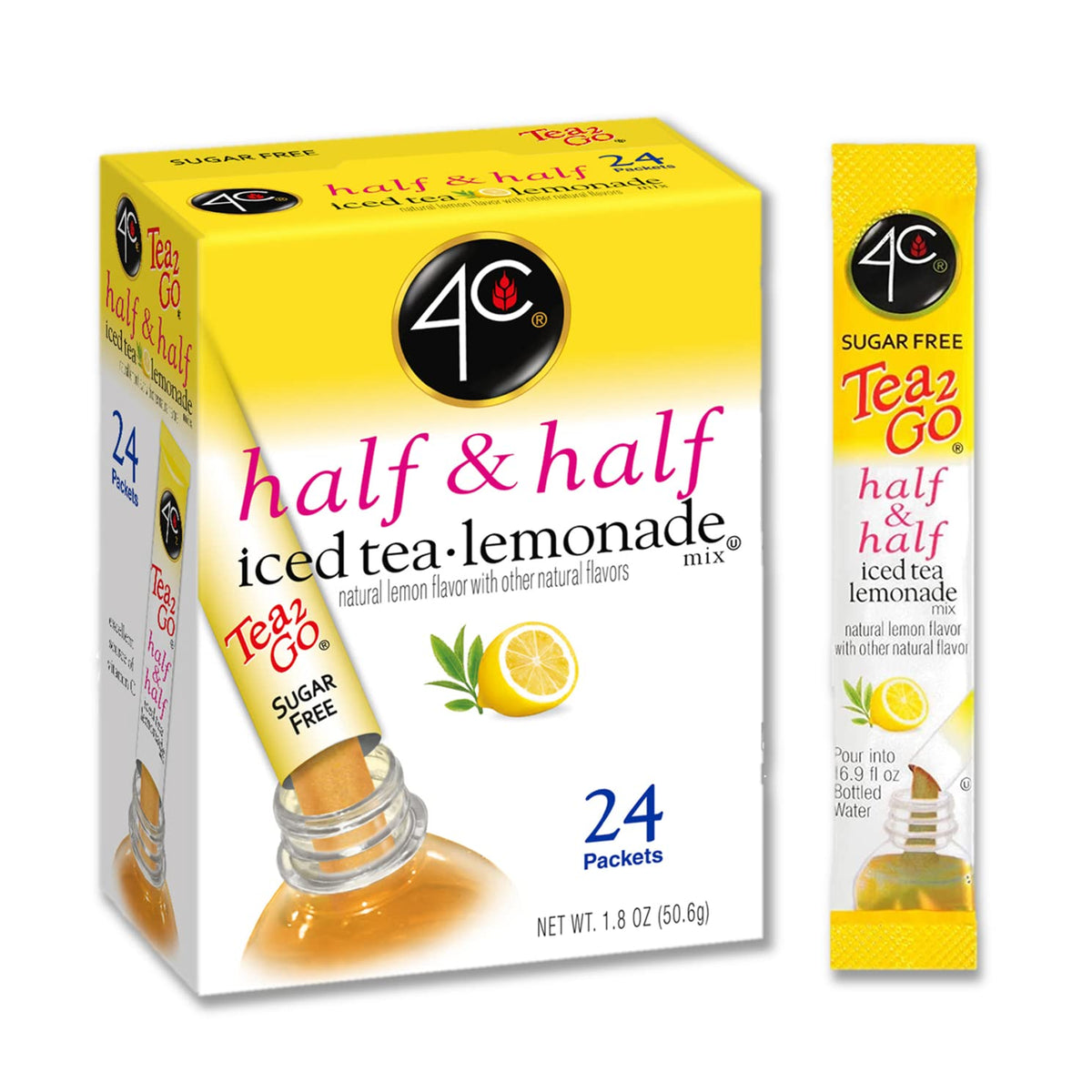 4C sugar-free water flavorings in convenient packets for daily hydration.