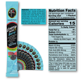 4C Totally Light 2 Go Energy Rush Berry individual-stick emphasizes portability for busy days.