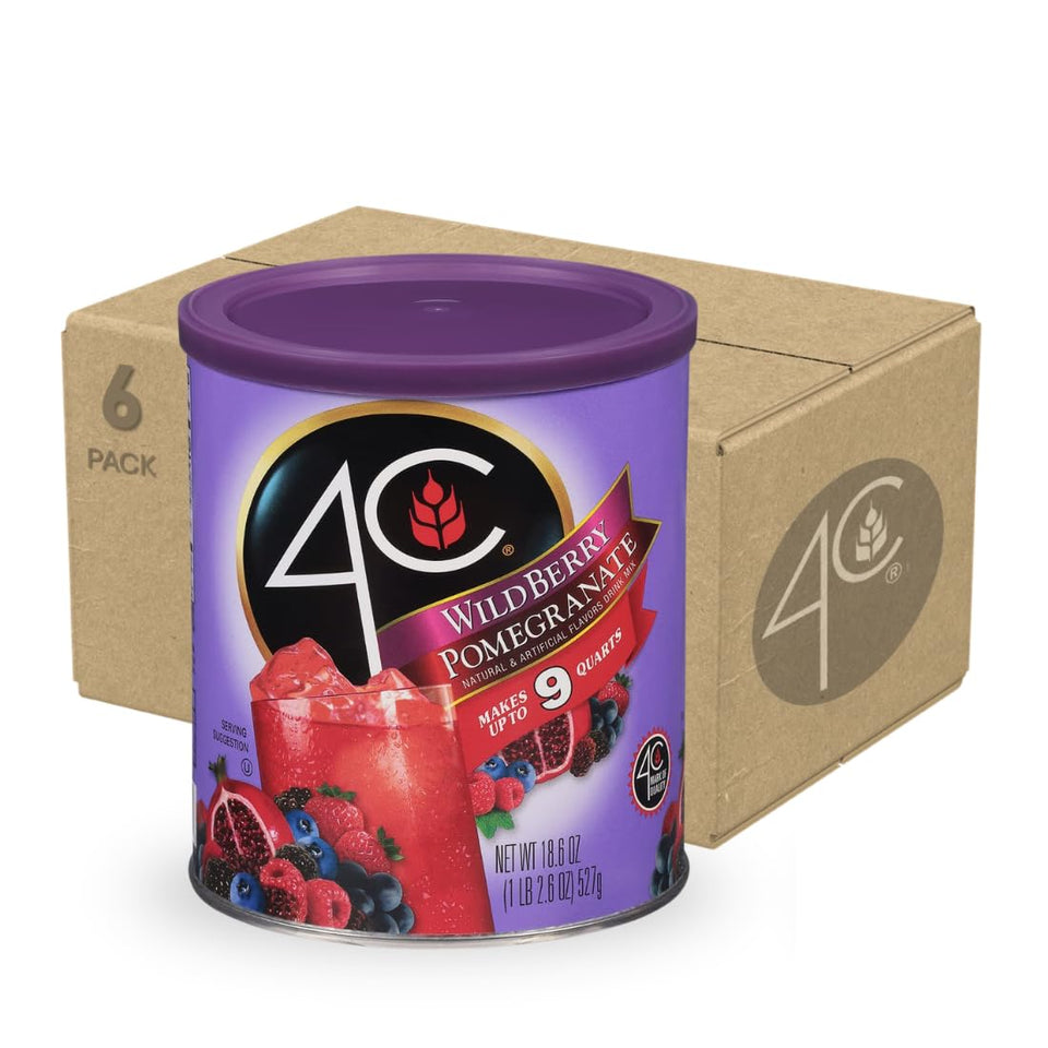 4C Wildberry Pomegranate canister front view showing premium packaging